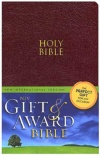 NIV - Gift and Award Bible, Burgundy, Leather-Look