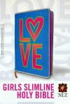 NLT Tween Slimline Bible, Neon/Blue Fur Hardback Edition