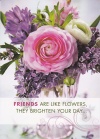 Card - Friends are Like Flowers, They Brighten Your Day, Single Card