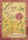 Card - Love Endures, 1 Corinthians 13:7 NLT, Single Card