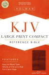 KJV Large Print Compact Reference Bible, Brown Cross LeatherTouch, Index