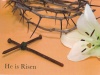 Easter Cards - He is Risen, Cross of Nails  (Pack of 5)
