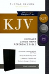 KJV Compact Reference Large Print with Snapflap, Black Leather-Look