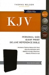 KJV Personal Size Reference Bible Giant Print, Black Genuine Leather 