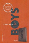 CSB Study Bible for Boys Brown, Brown Wood Design, LeatherTouch 