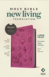 NLT Large-Print Premium Value Thinline, Garden Pink Leatherlike 