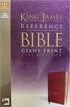 KJV Giant Print Reference Bible, Burgundy Leathersoft