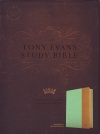 CSB Tony Evans Study Bible, Teal/Earth LeatherTouch: Study Notes and Commentary, Articles,  Easy-To-Read Font