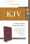 KJV, Thinline Large Print Bible, Comfort Print Brown Leathersoft