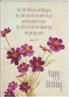 Birthday Card - Lord Bless you and Keep you