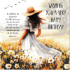 Card - Wishing You a  Very Happy Birthday - Lady  Numbers 6v24-26
