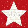 Christmas Cards - Star with Words (pack of 10) CMS