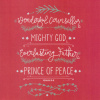 Christmas Cards - Wonderful Counsellor Red - ( Pack of 10) CMSC