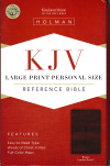 KJV Large Print Personal Size Reference Bible, Leathertouch Brown