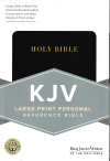 KJV Large Print Personal Reference Bible - Leathertouch Black