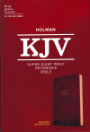 KJV Super Giant Print Reference Bible, Burgundy