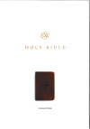 ESV Compact Bible, walnut - cross design