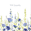 Sympathy Card - With Sympathy Forget Me Not