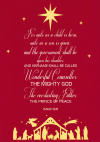 Christmas Cards - Christmas For unto us - star Pack of 10 - CMS