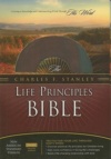 NASB Charles Stanley Life Principles Bible, Burgundy Bonded Leather