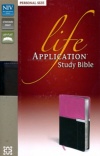 NIV - Life Application Study Bible, Personal Size, Orchid/Chocolate