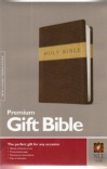 NLT - Premium Gift Bible, Dark Brown - Tan