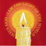 Christmas Cards -  I am the Light of the World Candle   (pack of 10) CMS