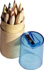 12 Short Colouring Pencils & Sharpener