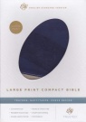 ESV - Large Print Compact Bible, Navy / Taupe