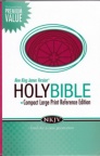 NKJV - Compact Large Print Reference Bible, Raspberry